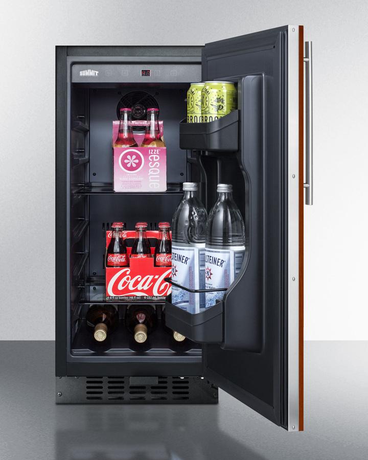 SUMMIT FF1532BIF 15"" Wide All-refrigerator for Built-in or Freestanding Use With INT...