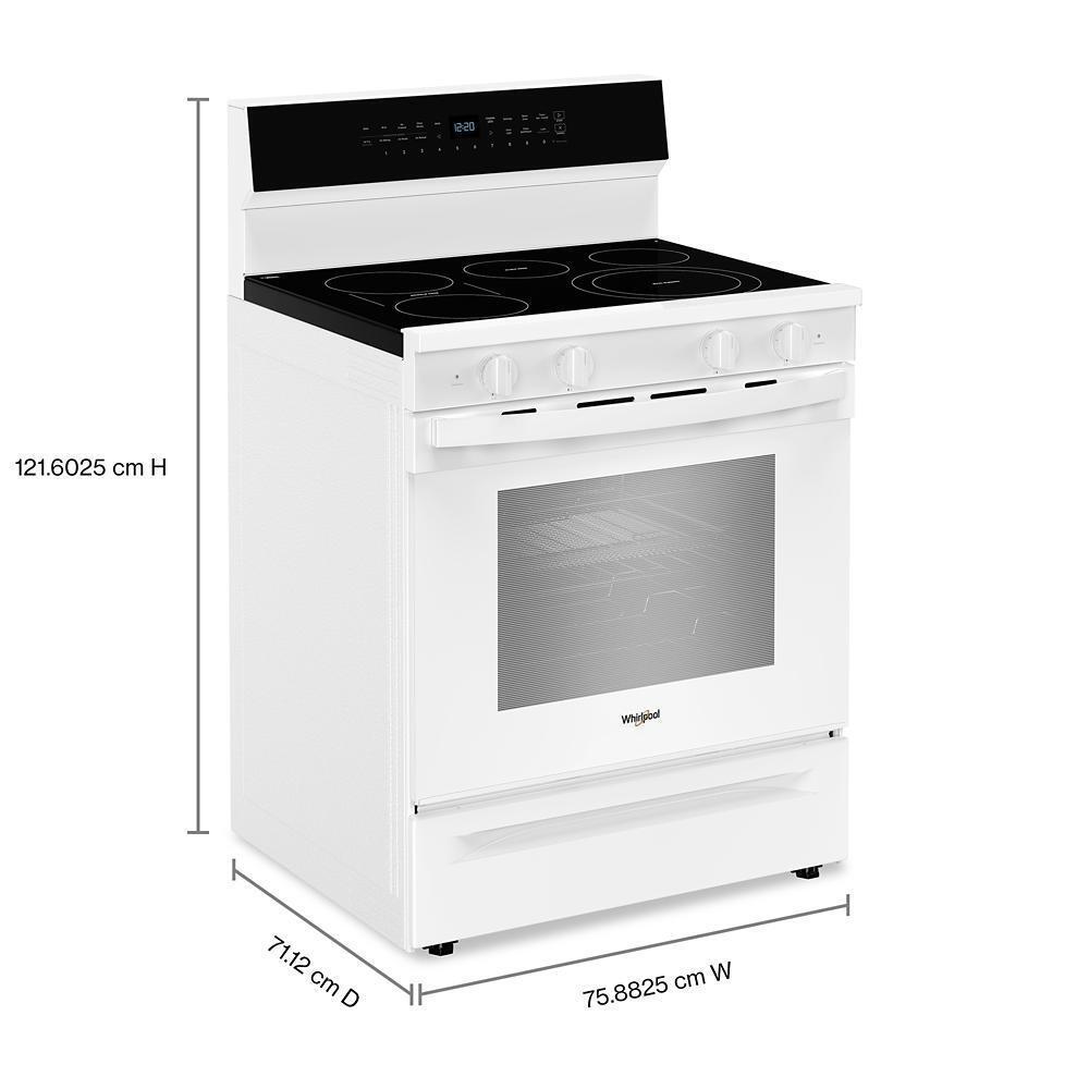 WHIRLPOOL WFES7530RW 30-inch Smart Electric Range With Air Cooking Technology, WIPECLEAN...