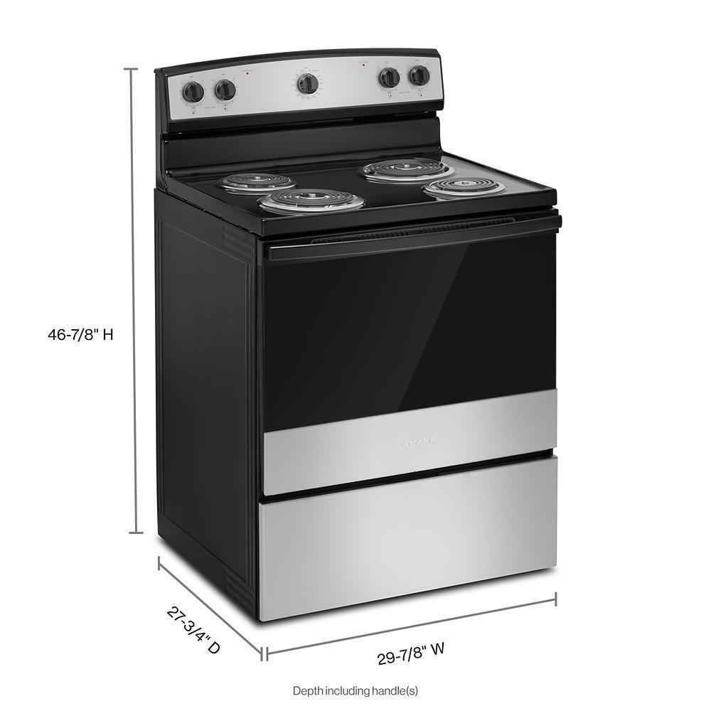 AMANA ACR4203MNS Amana 30-inch Electric Range With Easy-clean Glass Door