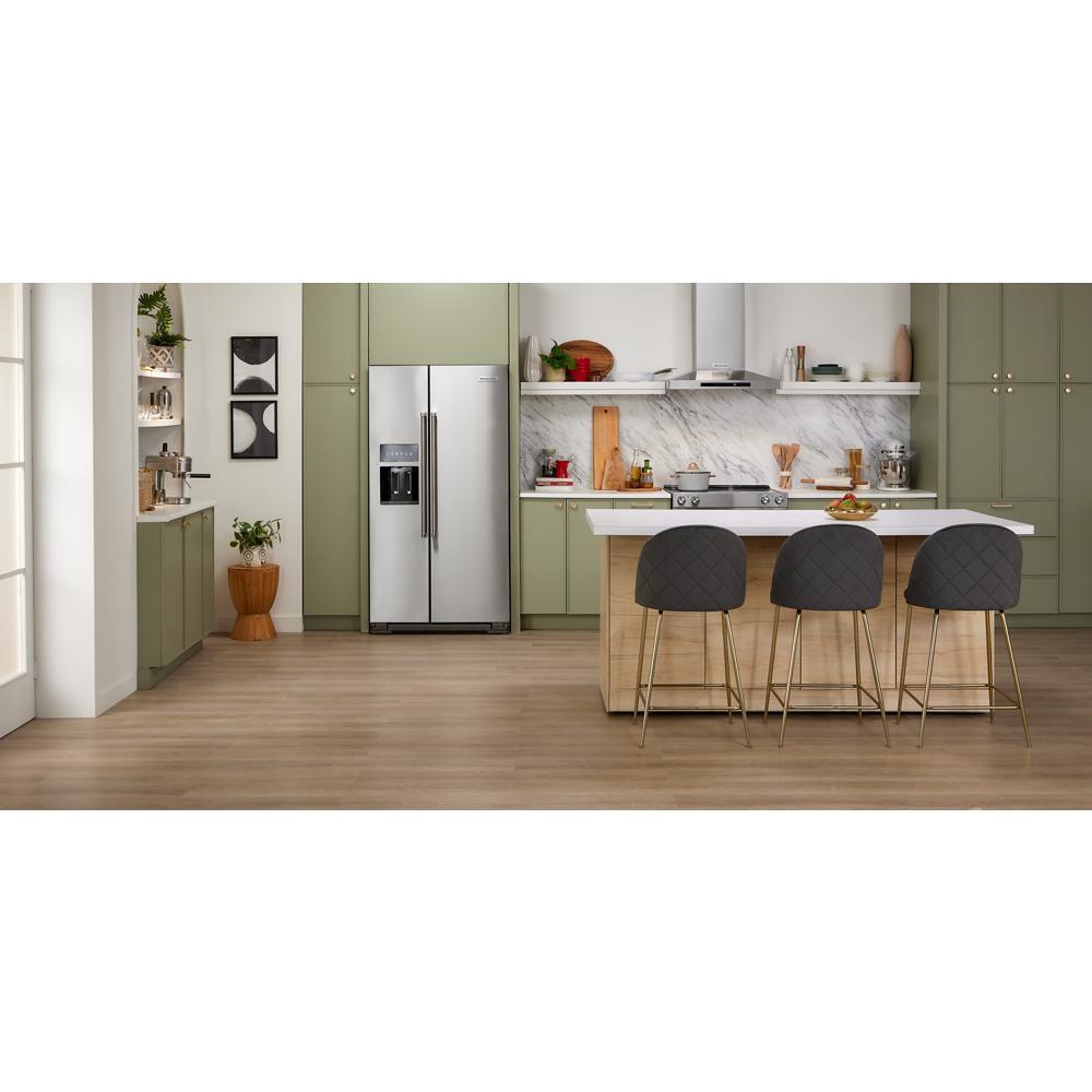KITCHENAID KRSC700HBS 19.9 Cu Ft. Counter-depth Side-by-side Refrigerator With Exterior I...