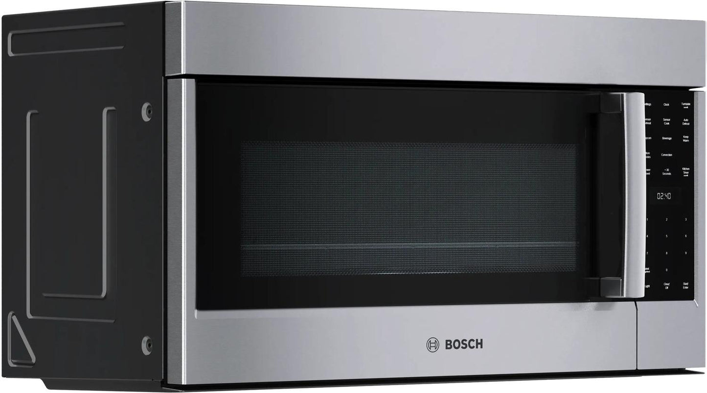 BOSCH HMV8054U 800 Series Over-the-range Microwave 30"" Left Sideopening Door, STAI...