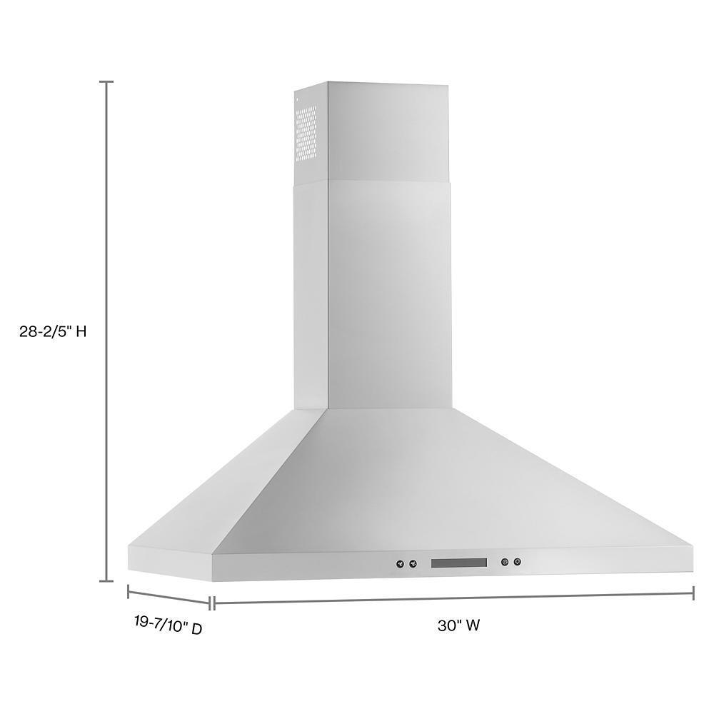 WHIRLPOOL WVW93UC0LZ 30"" Chimney Wall Mount Range Hood With Dishwasher-safe Grease Filters