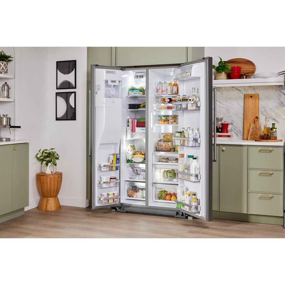 KITCHENAID KRSC700HBS 19.9 Cu Ft. Counter-depth Side-by-side Refrigerator With Exterior I...