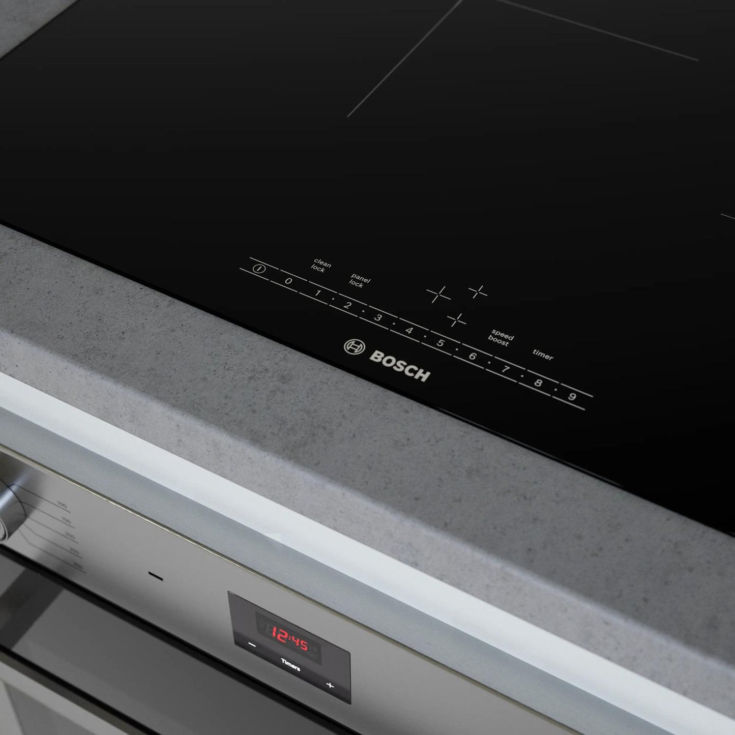 BOSCH NIT5460UC 500 Series Induction Cooktop 24'' Black, Surface Mount Without FRAM...