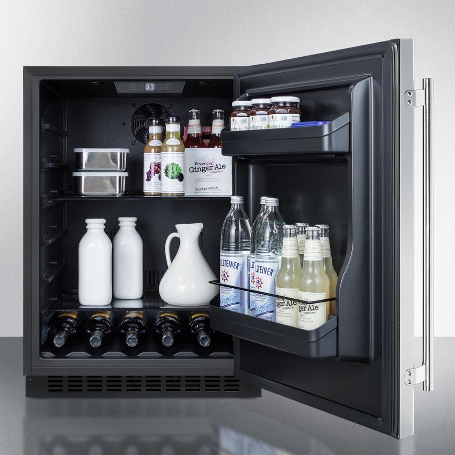 SUMMIT AL54 Built-in Undercounter Ada Compliant All-refrigerator With STAINLESS...