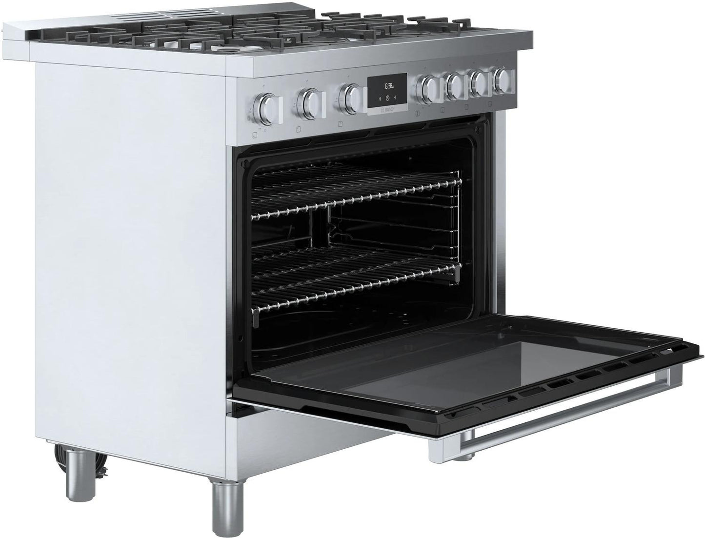 BOSCH HDS8655U 800 Series Dual Fuel Freestanding Range 36'' Stainless Steel Hds8655u
