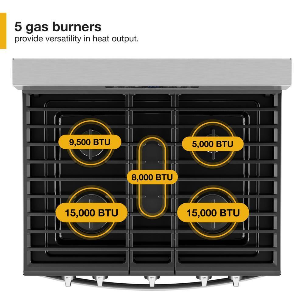 WHIRLPOOL WFG550S0LV 5.0 Cu. Ft. Whirlpool Gas 5-in-1 Air Fry Oven
