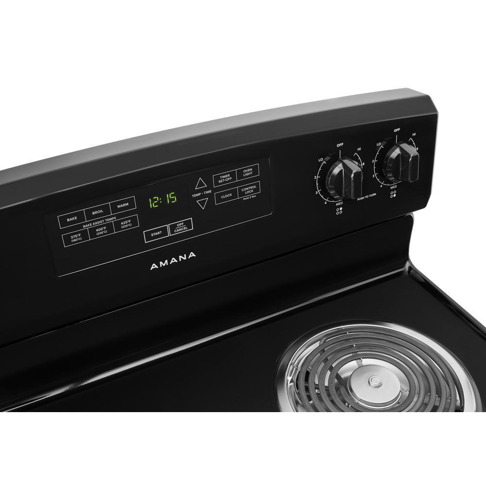AMANA ACR4303MFB 30-inch Amana Electric Range With Bake Assist Temps - Black