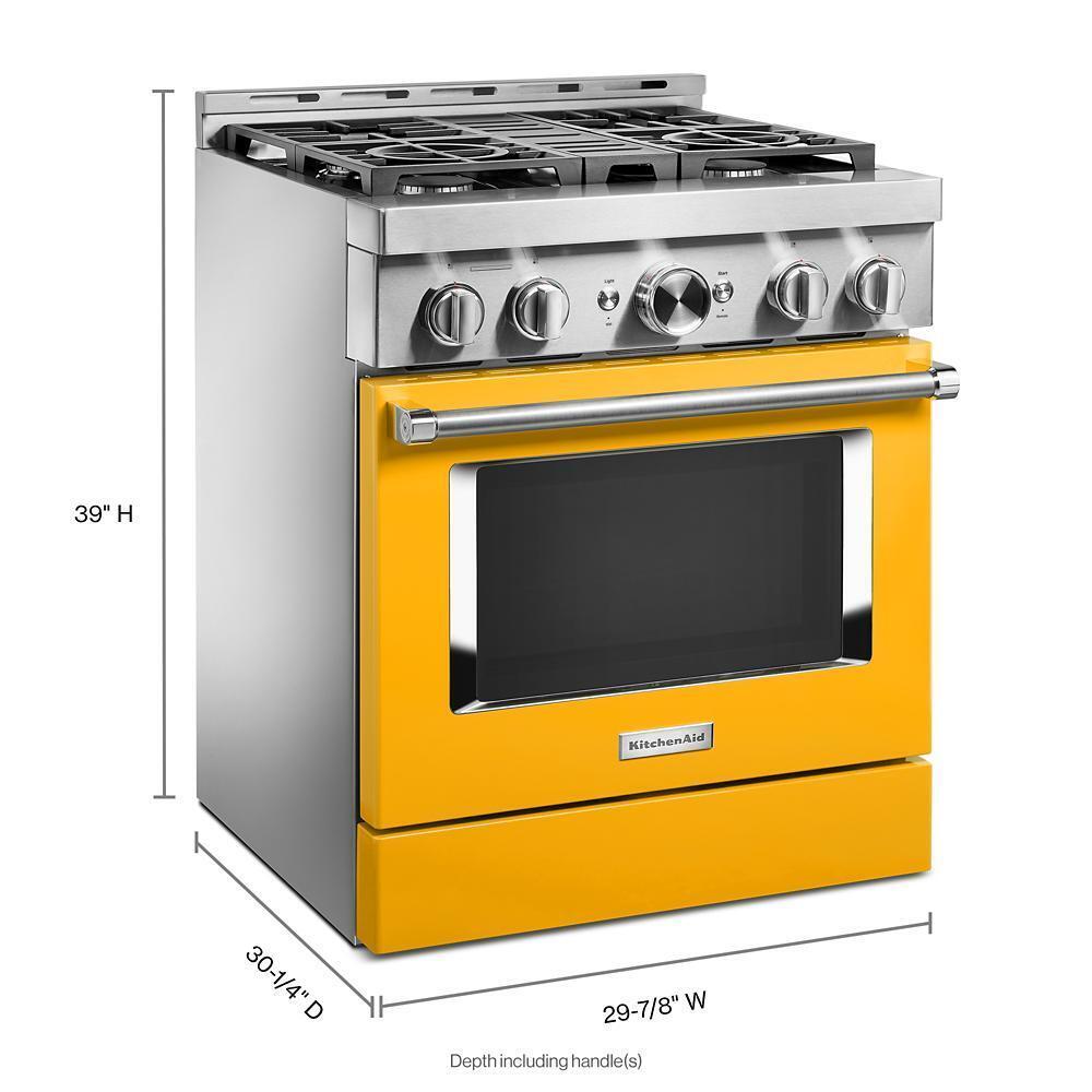 KITCHENAID KFGC500JYP Kitchenaid 30'' Smart Commercial-style Gas Range With 4 Burners ...