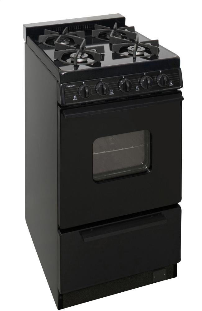 PREMIER BHK5X0BP 20 In. Freestanding Battery-generated Spark Ignition Gas Range In B...