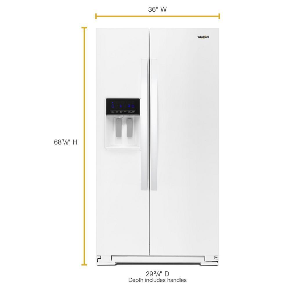 WHIRLPOOL WRS571CIHW Whirlpool 36-inch Wide Counter Depth Side-by-side Refrigerator -...