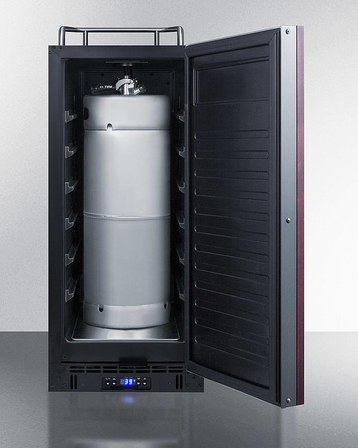 SUMMIT SBC15NKIF 15"" Wide, Built-in, Commercially Listed Kegerator, Auto Defrost WIT...