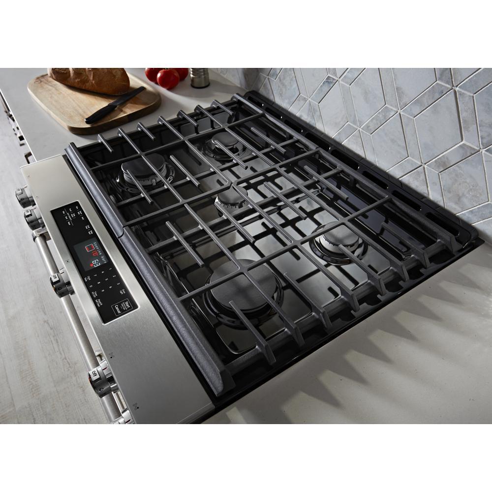 KITCHENAID KSGG700ESS Stainless Steel Kitchenaid 30-inch 5-burner Gas Slide-in CONVECT...
