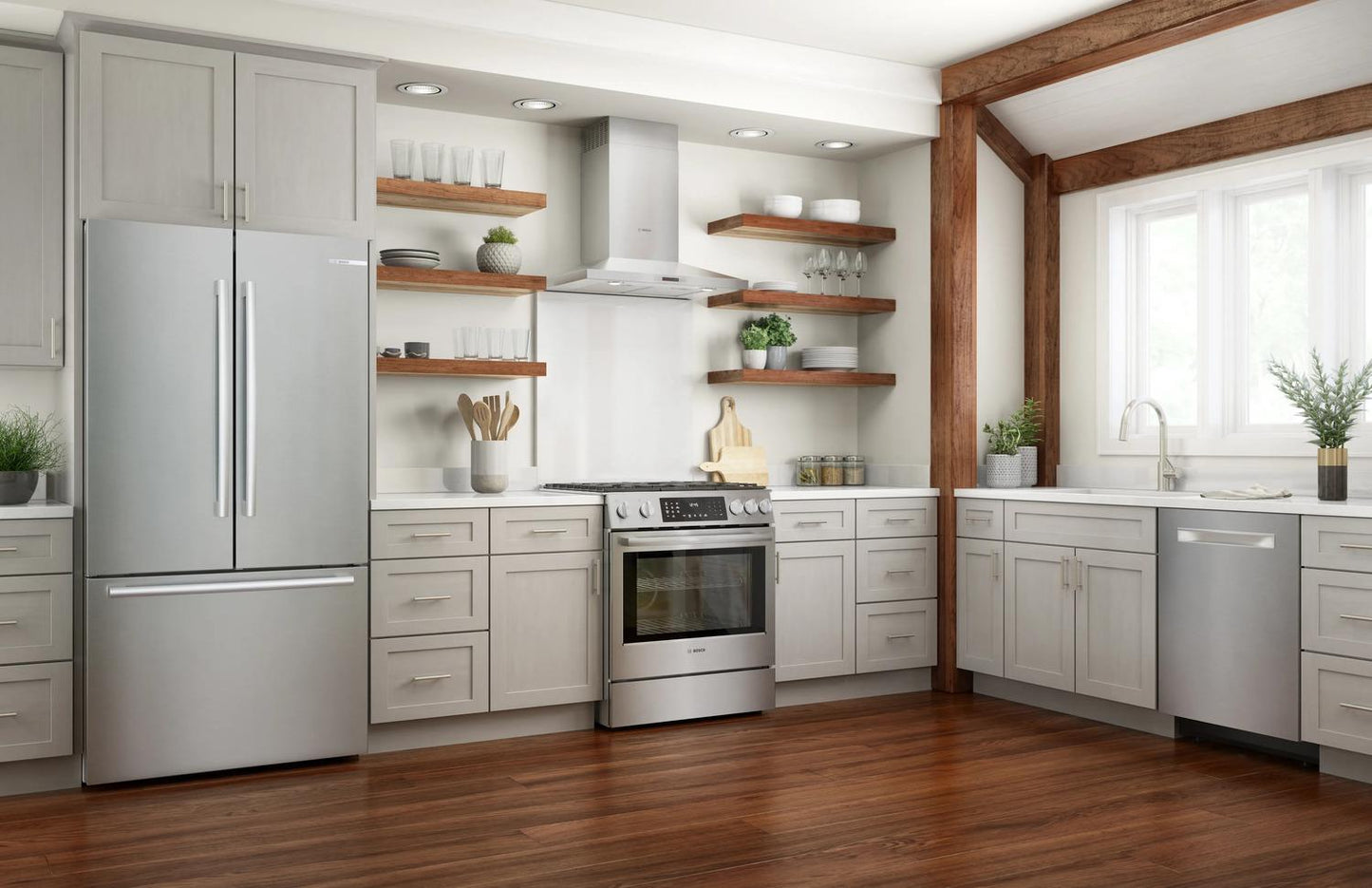 BOSCH HDI8056U Bosch Dual Fuel Slide-in Range 30'' Stainless Steel