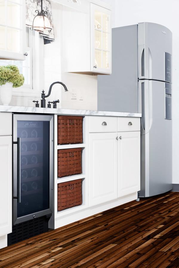 SUMMIT SWC1840BCSS 18"" Wide Wine Cellar for Built-in or Freestanding Use With STAINLES...