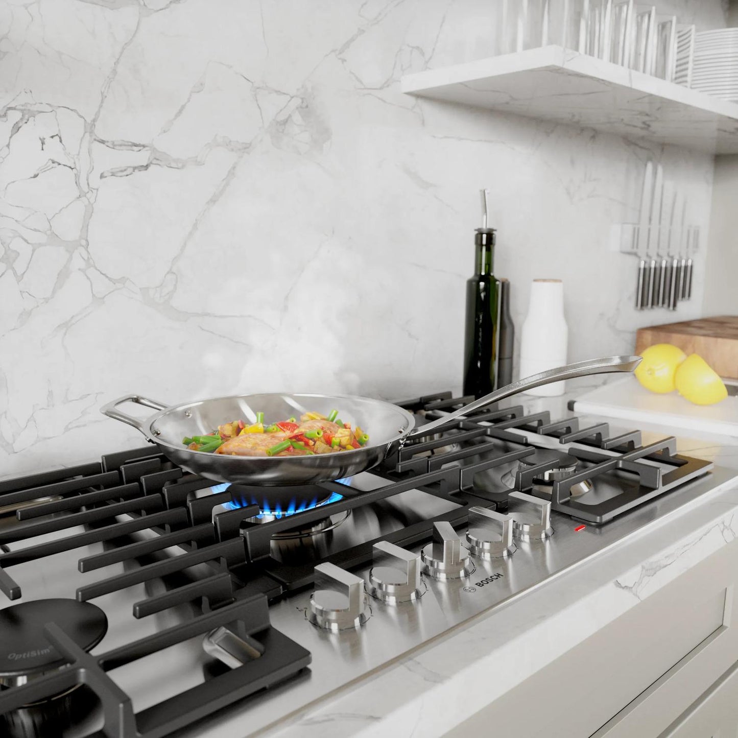BOSCH NGM5059UC Bosch 500 Series Gas Cooktop 30"" Stainless Steel Ngm5059uc