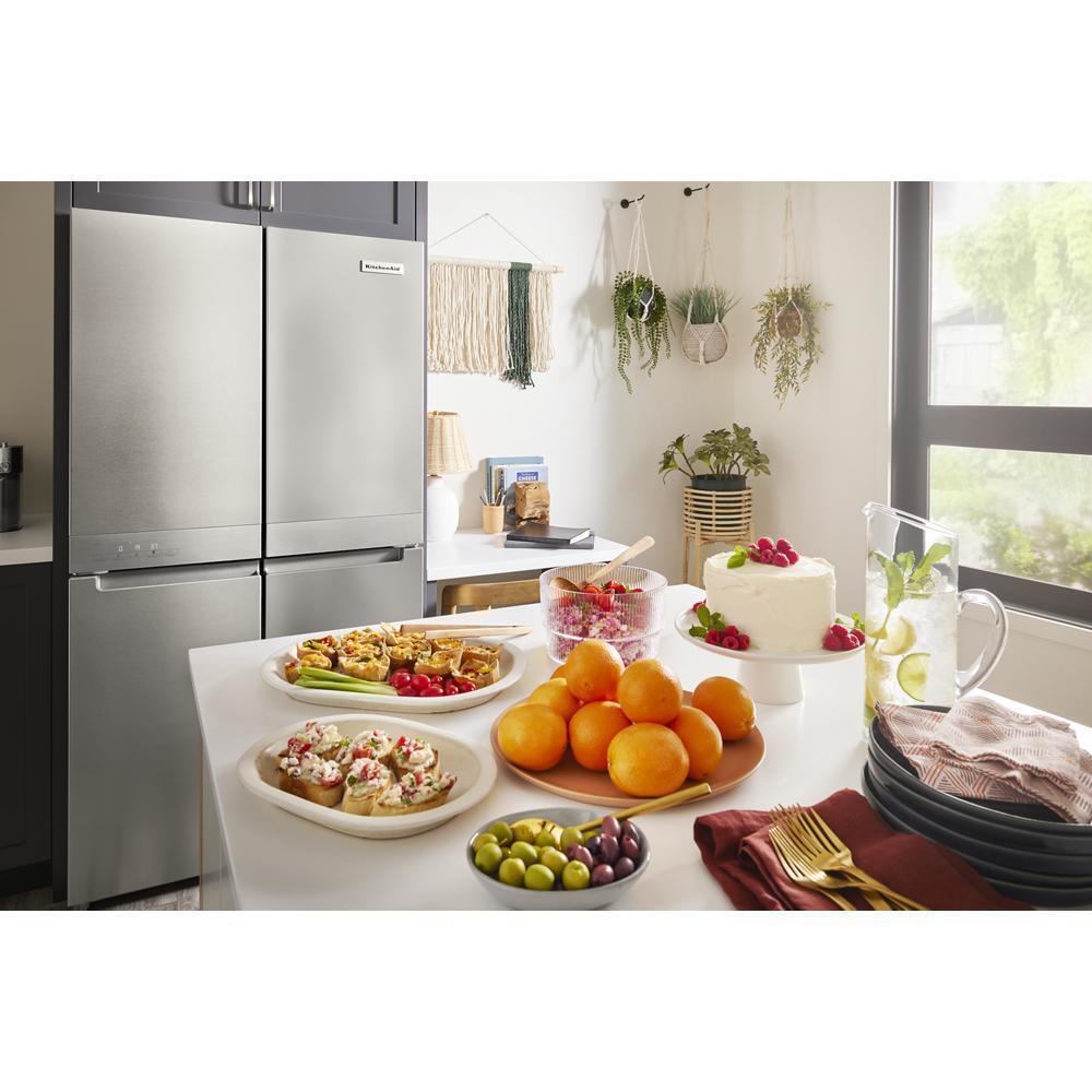 KITCHENAID KRQC506MPS 19.4 Cu. Ft. 36-inch Wide Counter-depth 4-door Refrigerator With PR...