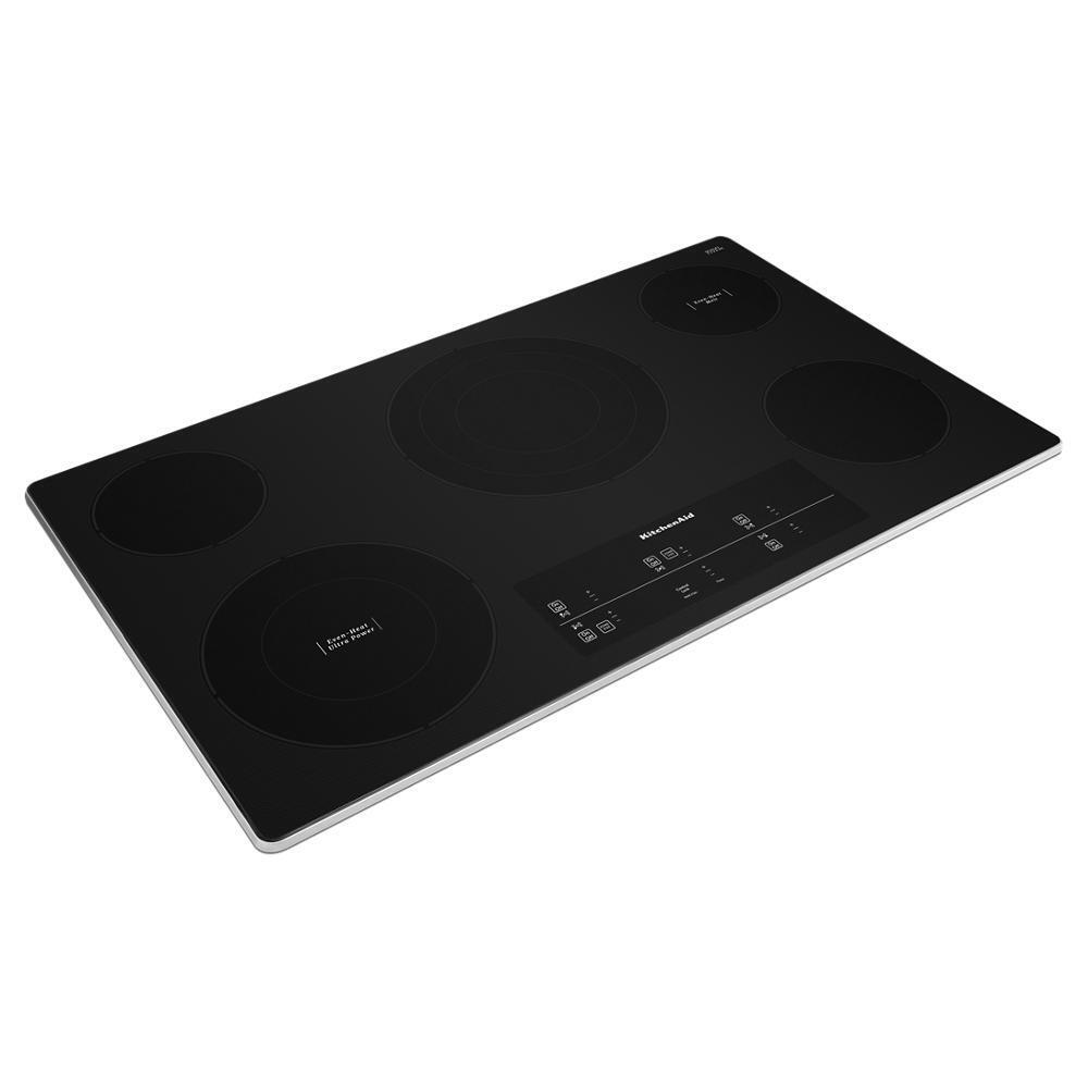 KITCHENAID KCES956KSS 36"" Electric Cooktop With 5 Elements and Touch-activated Controls