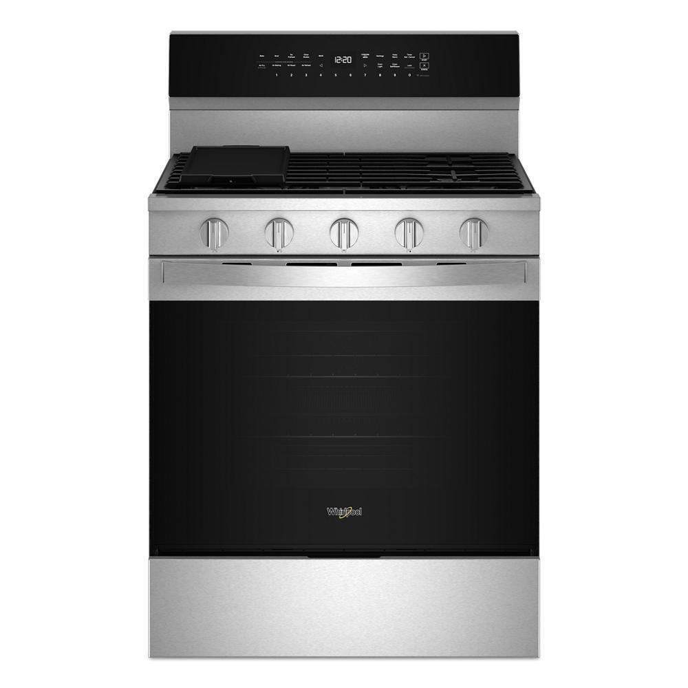 WHIRLPOOL WFGS7530RZ 30-inch Smart Gas Range With Air Cooking Technology, Steam/self CLE...
