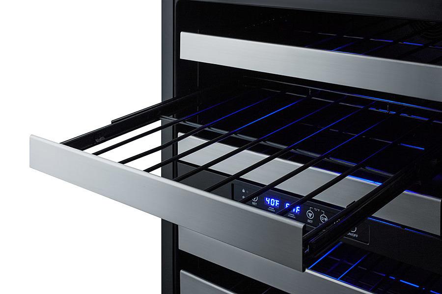 SUMMIT SWC532BLBIST Commercially Approved Dual Zone Built-in Wine Cellar With Digital T...
