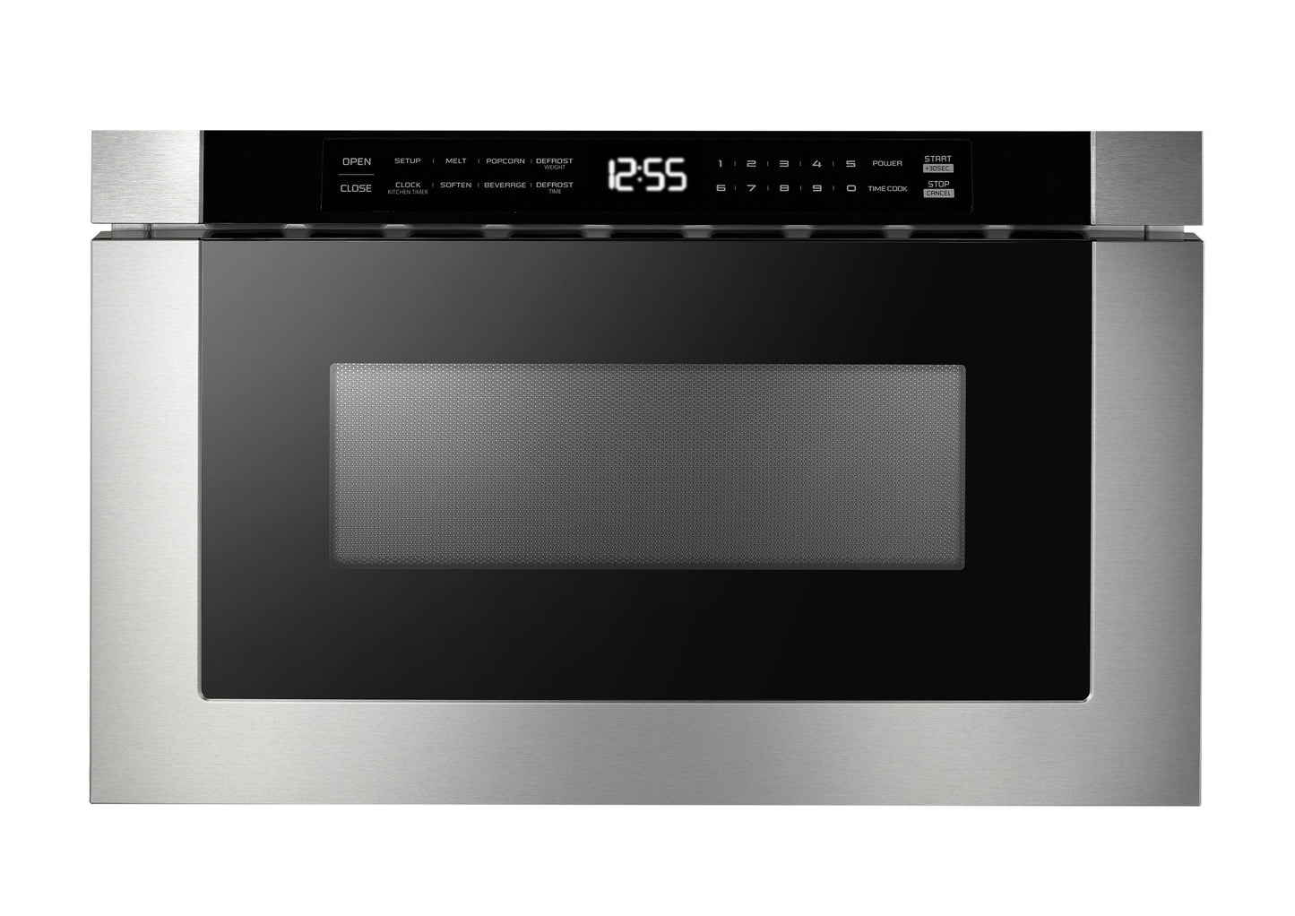 XO APPLIANCE XOMWD24S XO Appliance 24"" Built-in Microwave Drawer - Black Glass & Stainless