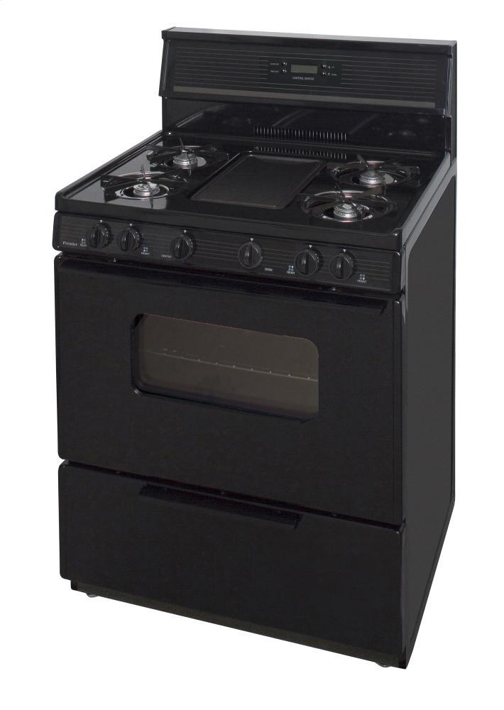 PREMIER SFK249BP 30 In. Freestanding Gas Range With 5th Burner and Griddle Package I...