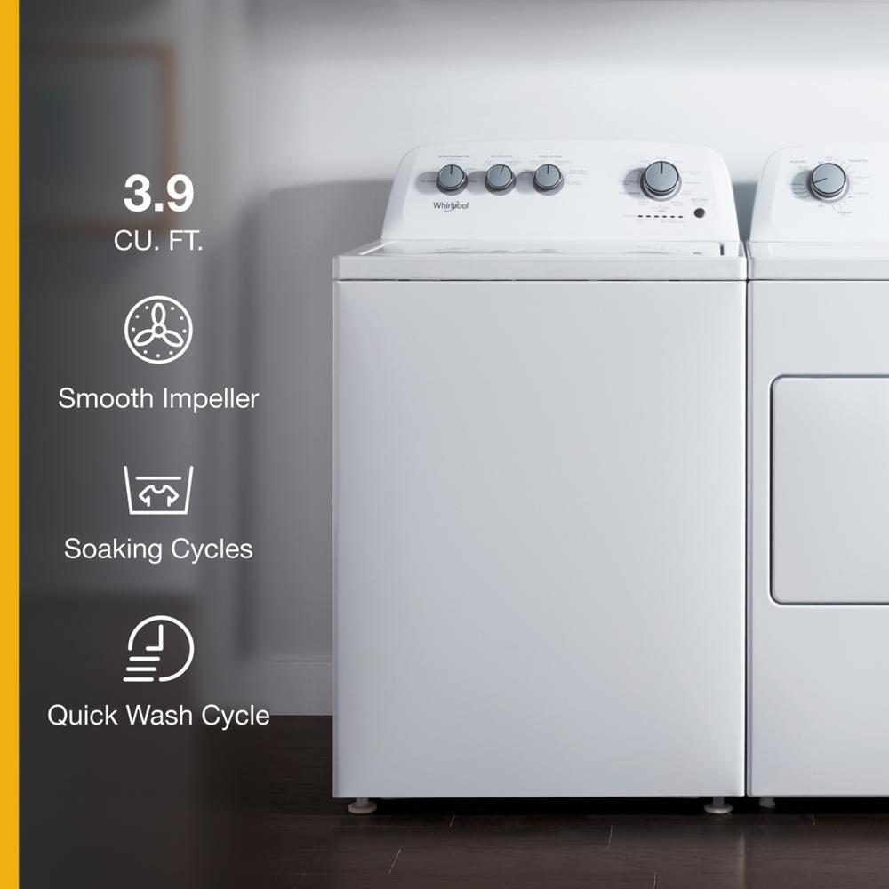 WHIRLPOOL WTW4850HW Whirlpool 3.9 Cu. Ft. Top Load Washer With Soaking Cycles, 12 CY...