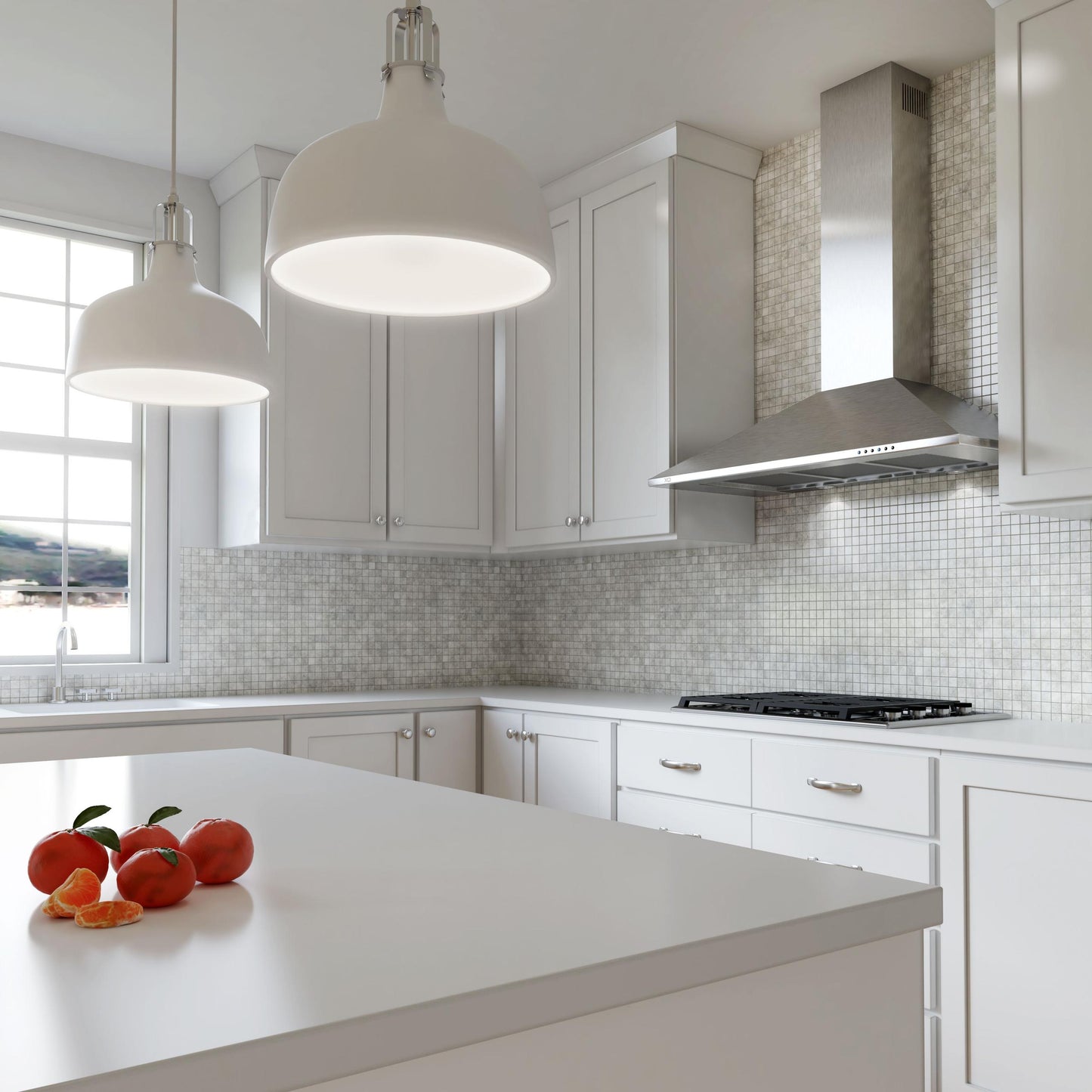 XO APPLIANCE XOB42SC 42"" 600/395 Cfm Italian Made Wall Mount Chimney Range Hood Stainless