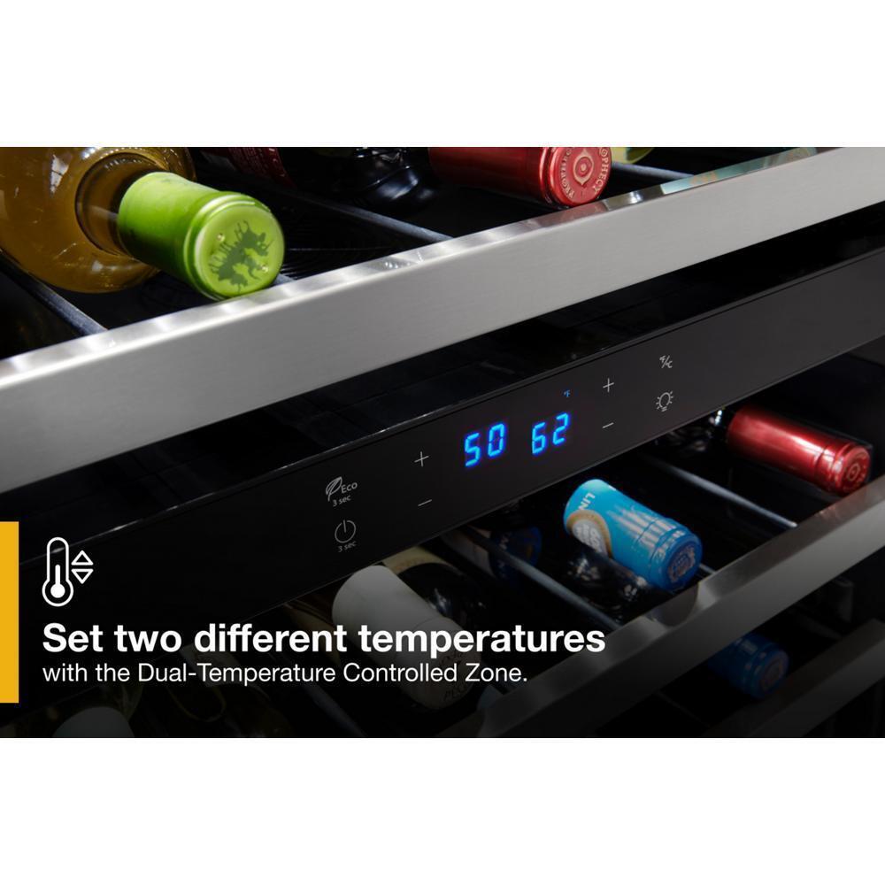 WHIRLPOOL WUW55X24HS Whirlpool 24-inch Wide Undercounter Wine Center With 46-bottle W...