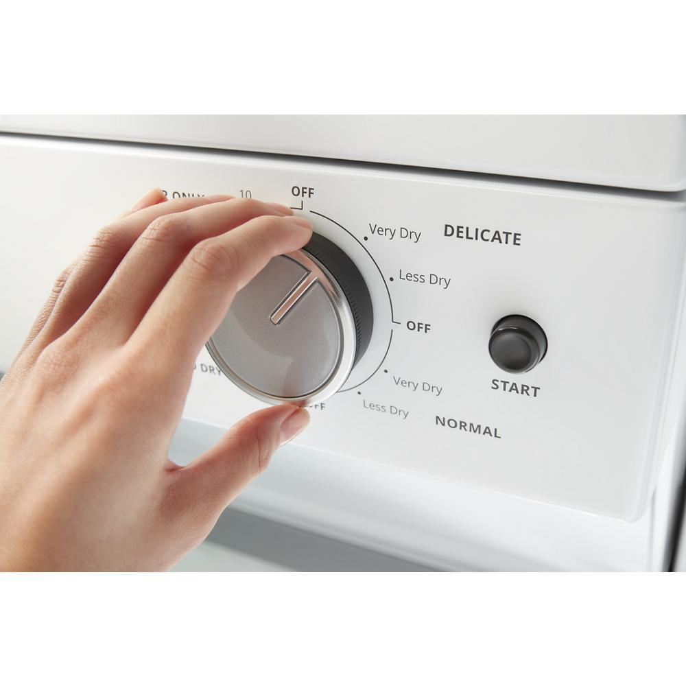 WHIRLPOOL WET4024HW Whirlpool 1.5 CU.FT Electric Stacked Laundry Center 6 Wash CYCLE...