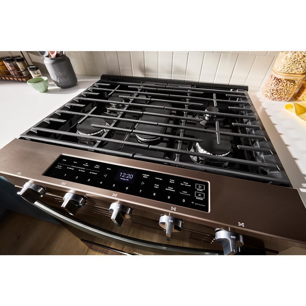 WHIRLPOOL WSGS7530RV 30-inch Smart Slide In Gas Range With Air Cooking Technology, No PR...