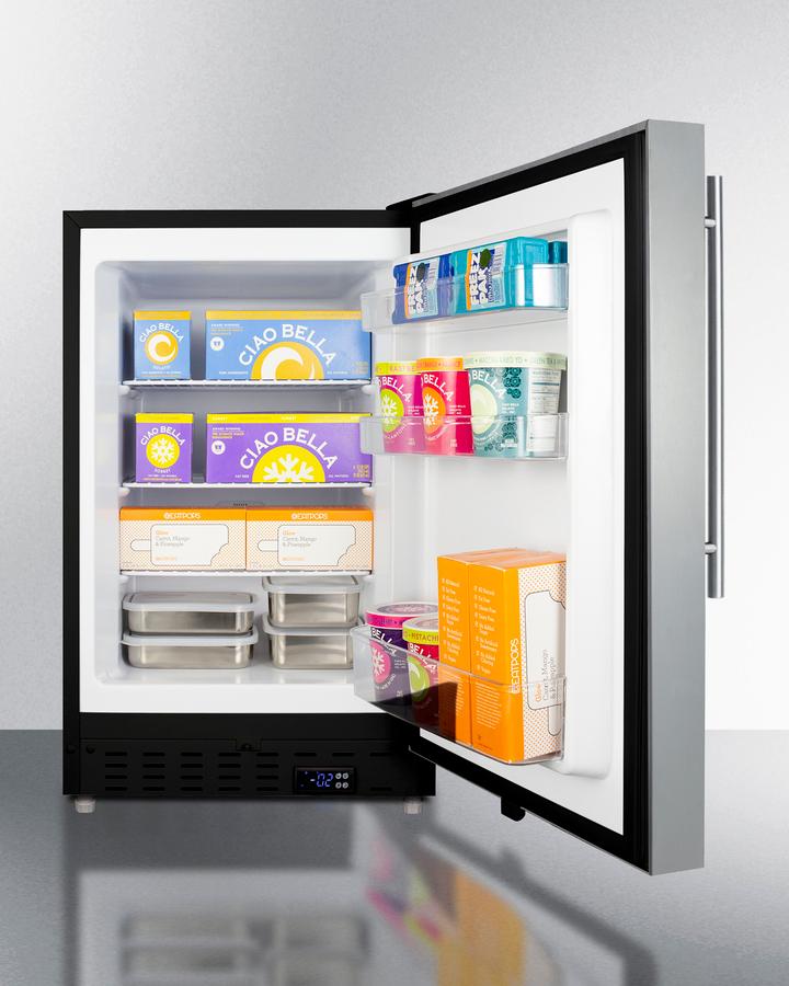 SUMMIT ALFZ37BCSSHV Summit 20"" Wide Built-in All-freezer, Ada Compliant