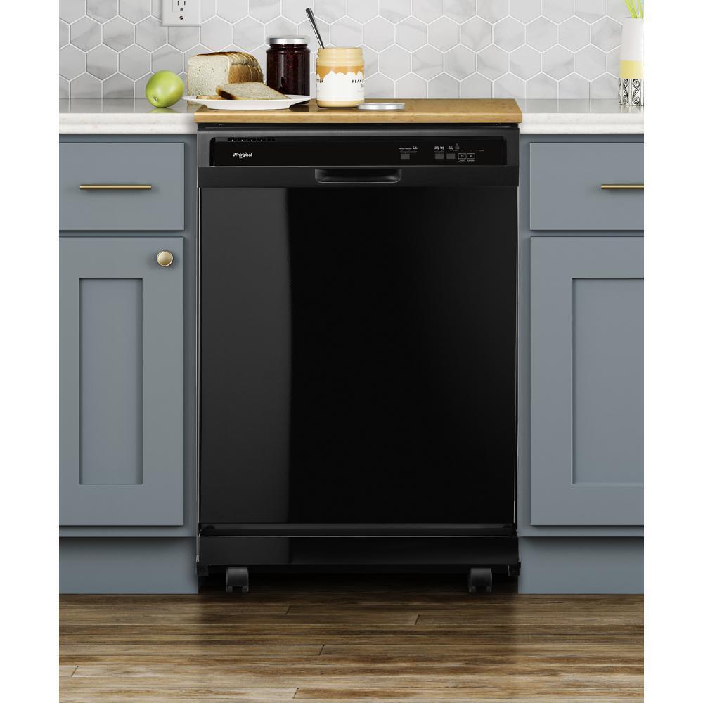 WHIRLPOOL WDP370PAHB Whirlpool, 3 Cycles, 4 Options, 55 Dba, Plastic Tub Portable DISHWAS...