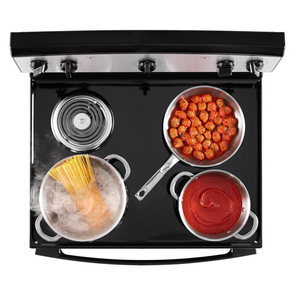 AMANA ACR4203MNW Amana 30-inch Electric Range With Easy-clean Glass Door