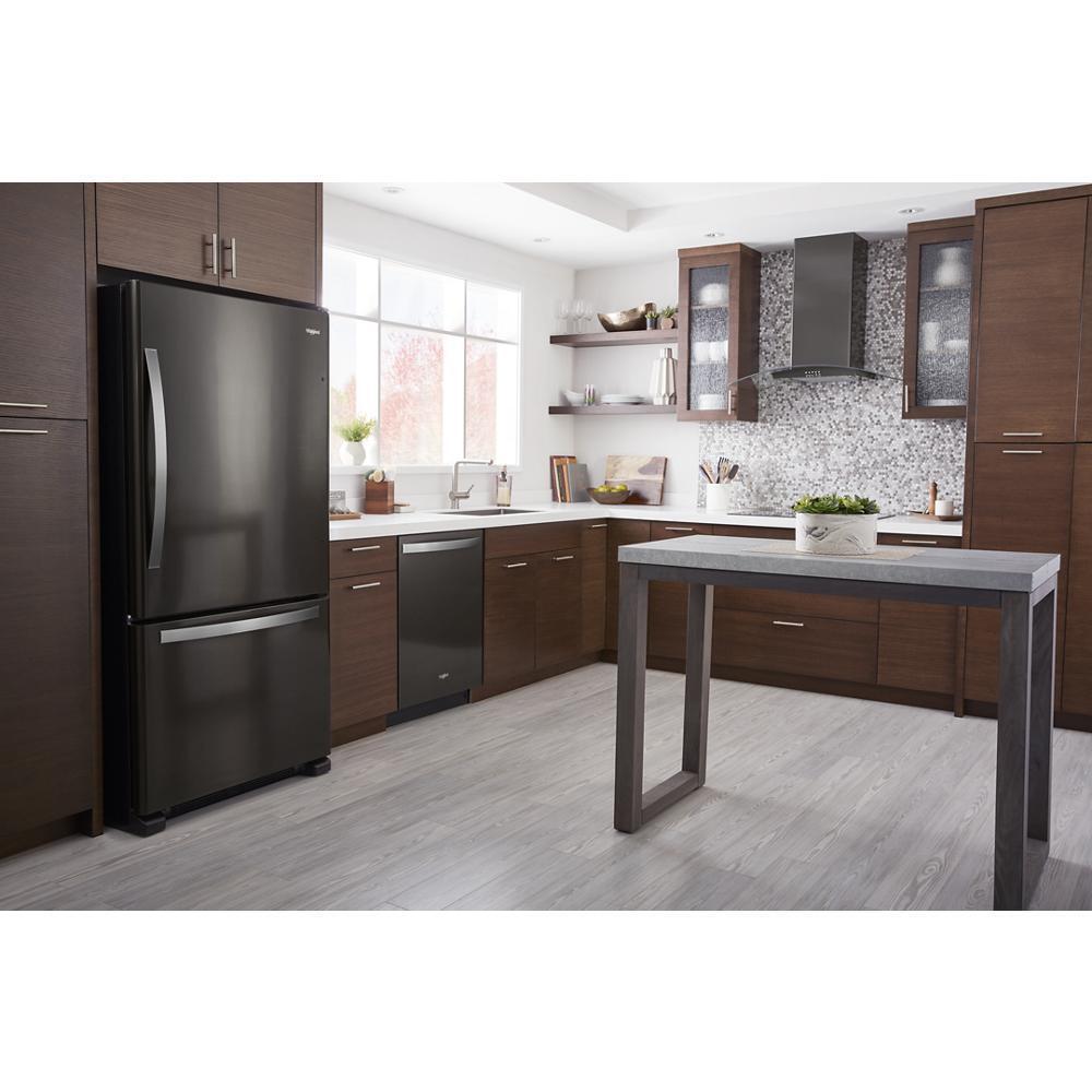 WHIRLPOOL WRB322DMHV Whirlpool 33-inch Wide Bottom-freezer Refrigerator - 22 Cu. Ft. ...