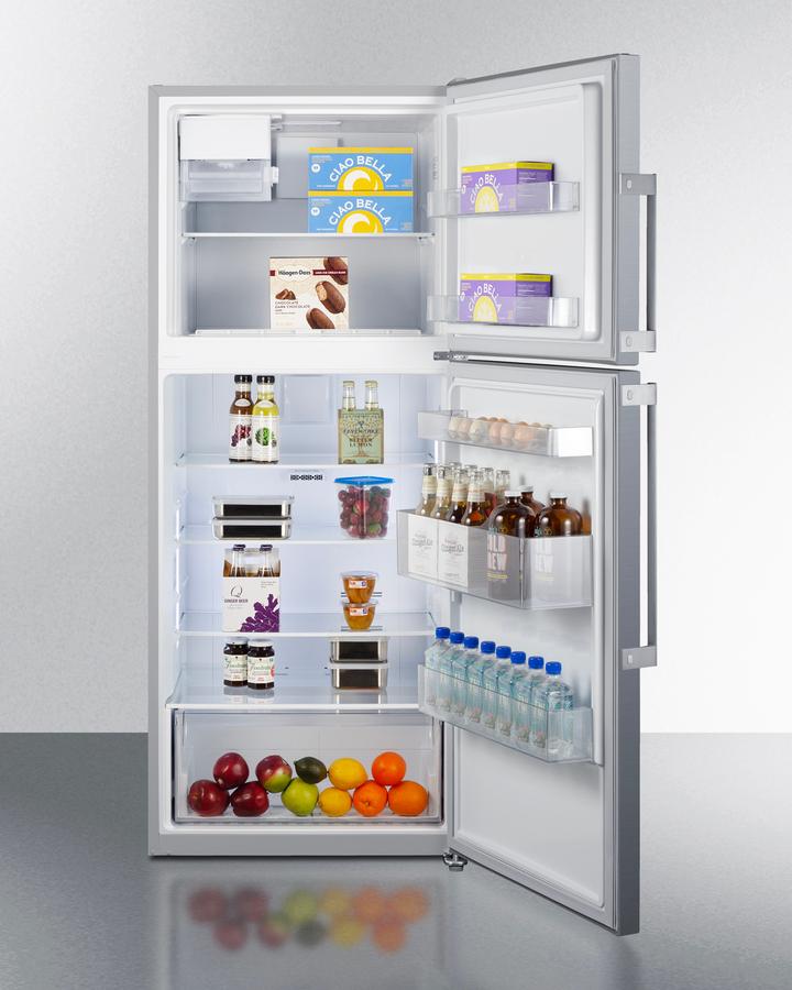 SUMMIT FF1514SSIM Summit 28"" Wide Top Mount Refrigerator-freezer With Icemaker