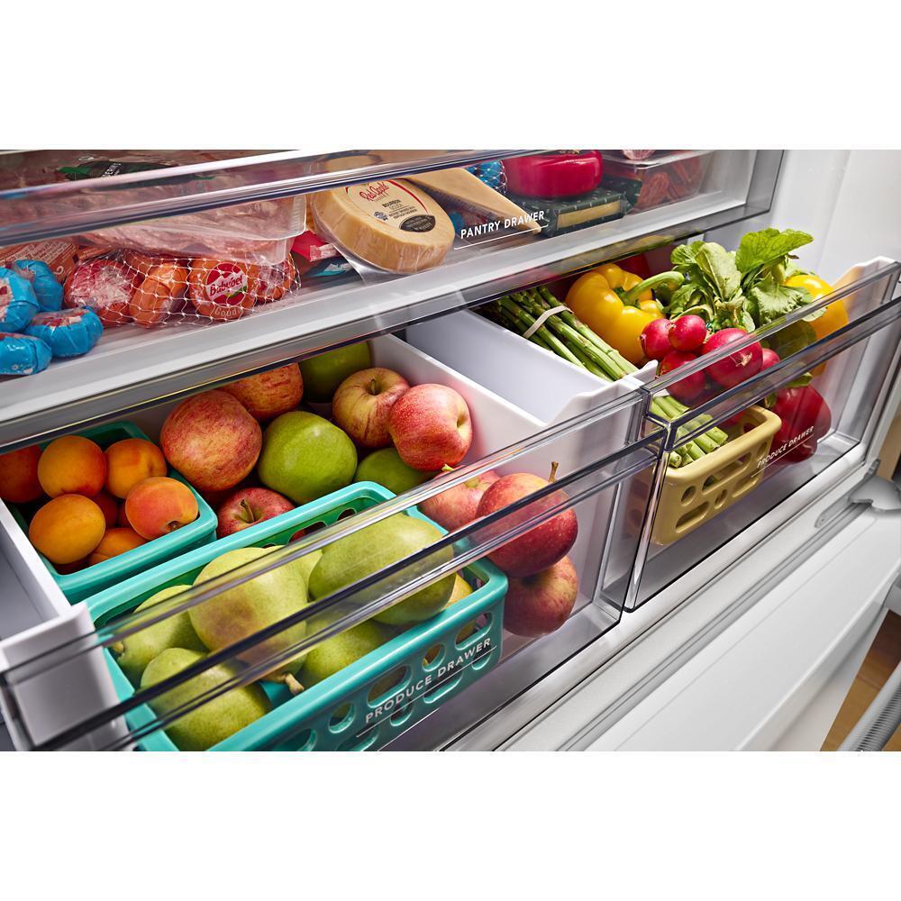 KITCHENAID KRFC136RWH 20 Cu. Ft. 36-inch Width Counter-depth French Door Refrigerator WIT...