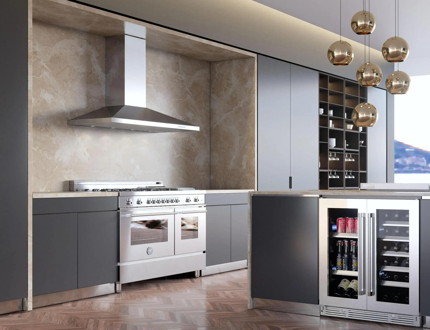 XO APPLIANCE XOV30SC 30"" 600/395 Cfm Italian Made Wall Chimney Range Hood Stainless