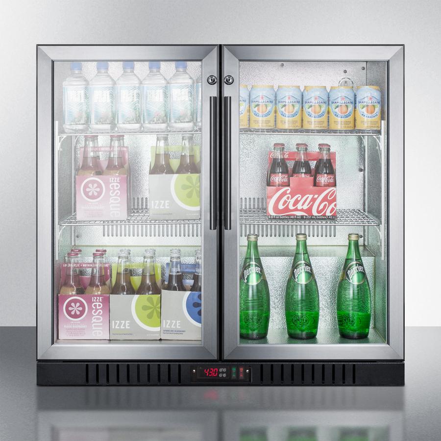 SUMMIT SCR7012DB Commercial Back Bar Beverage Center for Freestanding Use, With SELF...