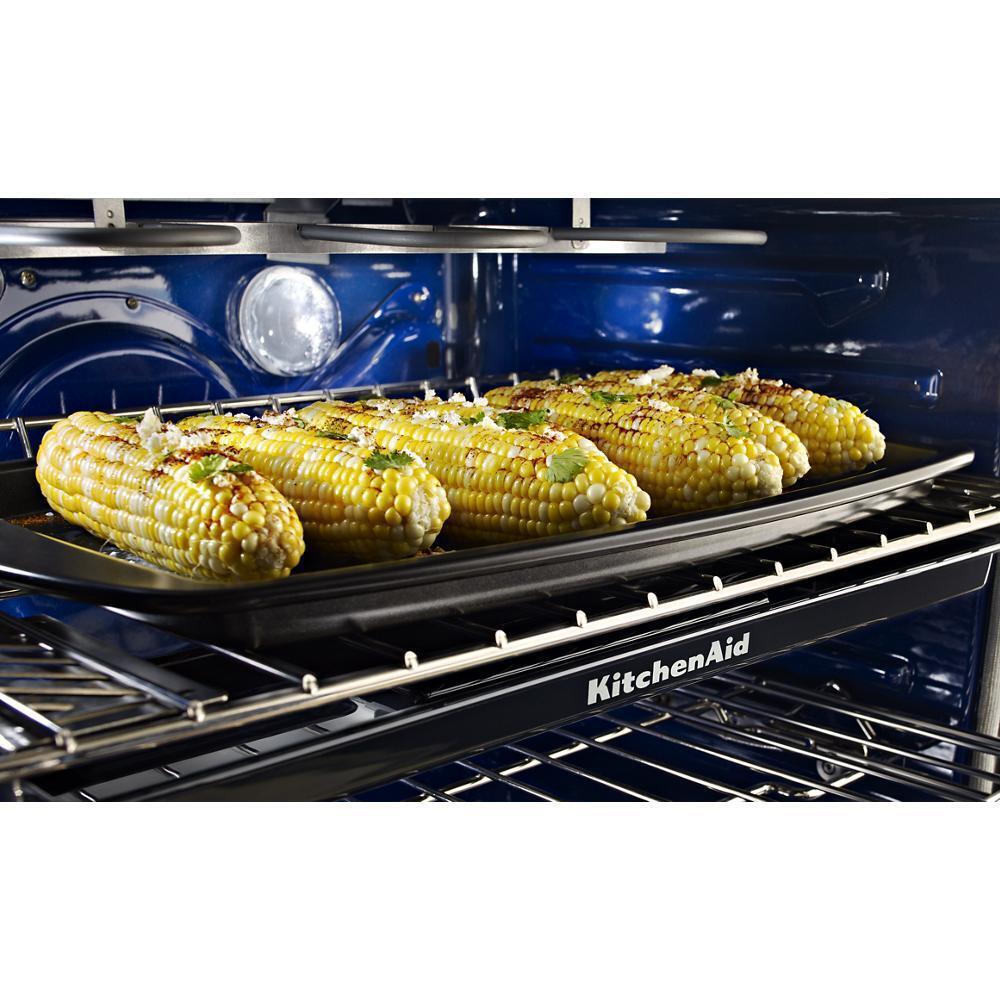 KITCHENAID KFDD500ESS Stainless Steel Kitchenaid 30-inch 5 Burner Dual Fuel Double OVE...
