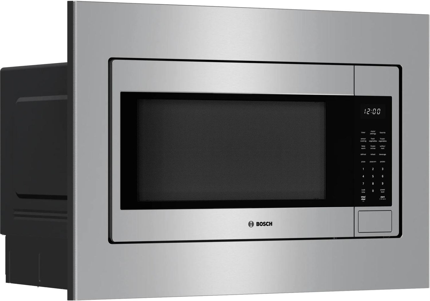 BOSCH HMB30155UC 300 Series Built-in Microwave Oven 24"" Left Sideopening Door, STAIN...