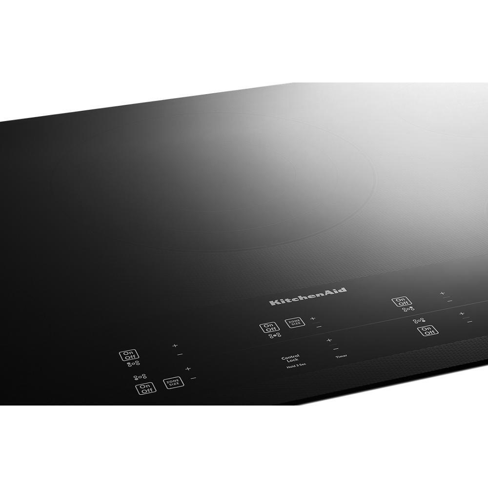 KITCHENAID KCES956KBL 36"" Electric Cooktop With 5 Elements and Touch-activated Controls