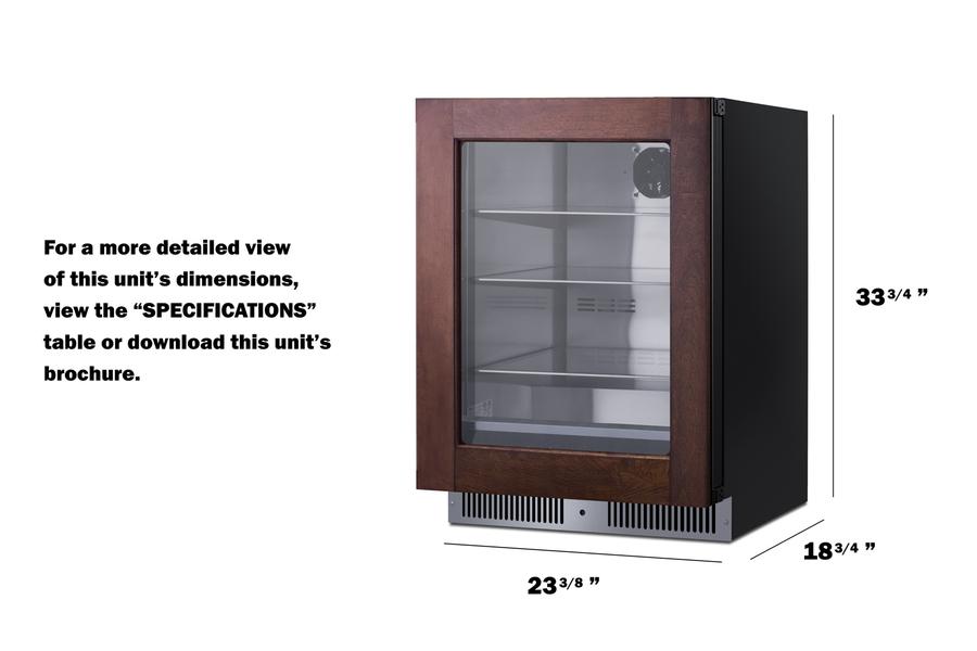 SUMMIT SDHG2443PNR Summit 24"" Wide Built-in Beverage Center (panel Not Included)