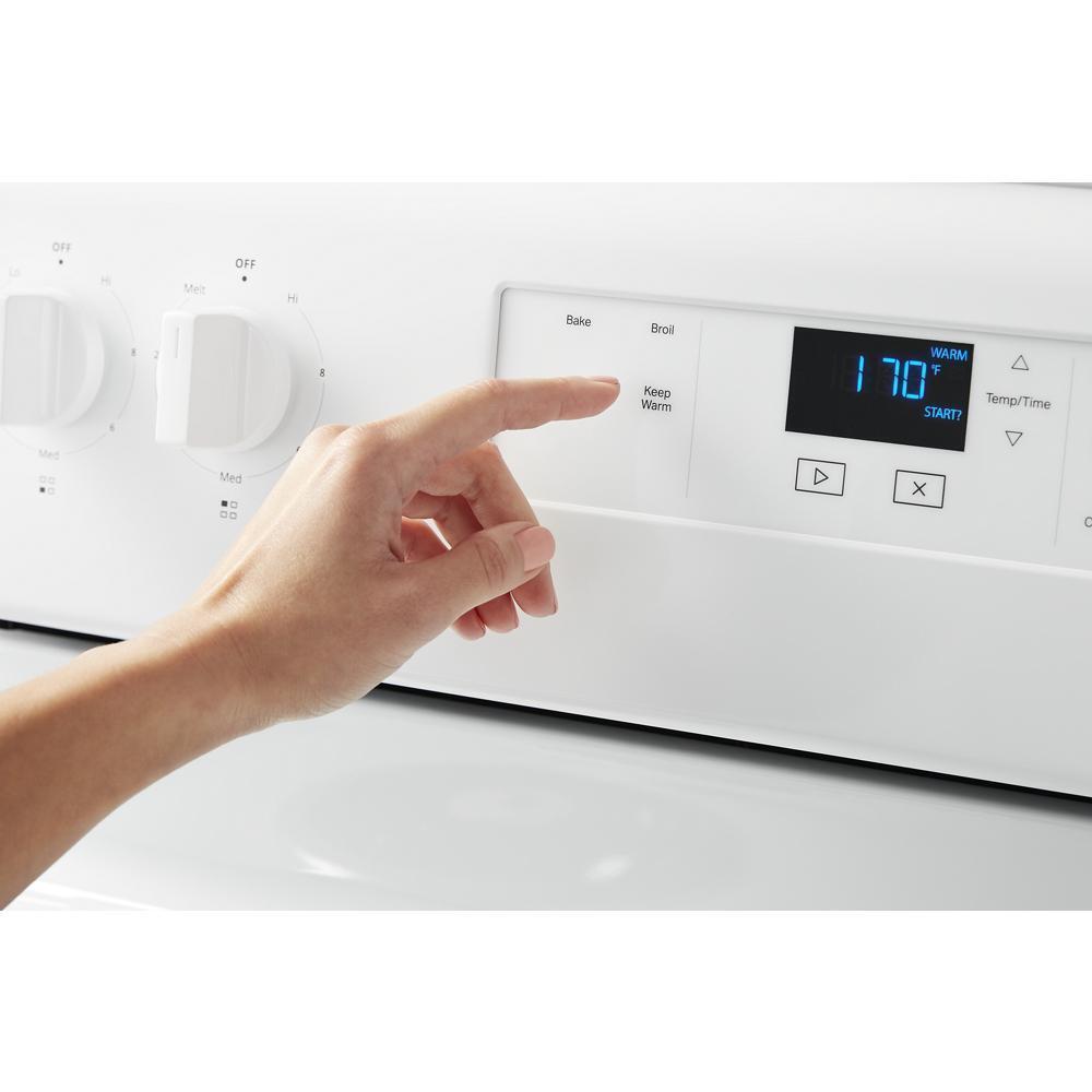 WHIRLPOOL WFC150M0JW 4.8 Cu. Ft. Whirlpool Electric Range With Keep Warm Setting