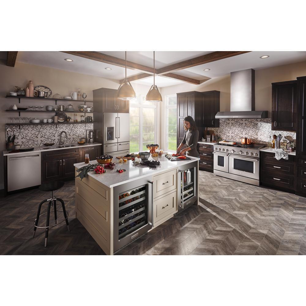 KITCHENAID KUBR314KSS 24"" Beverage Center With Glass Door and Metal-front Racks - STAINLE...