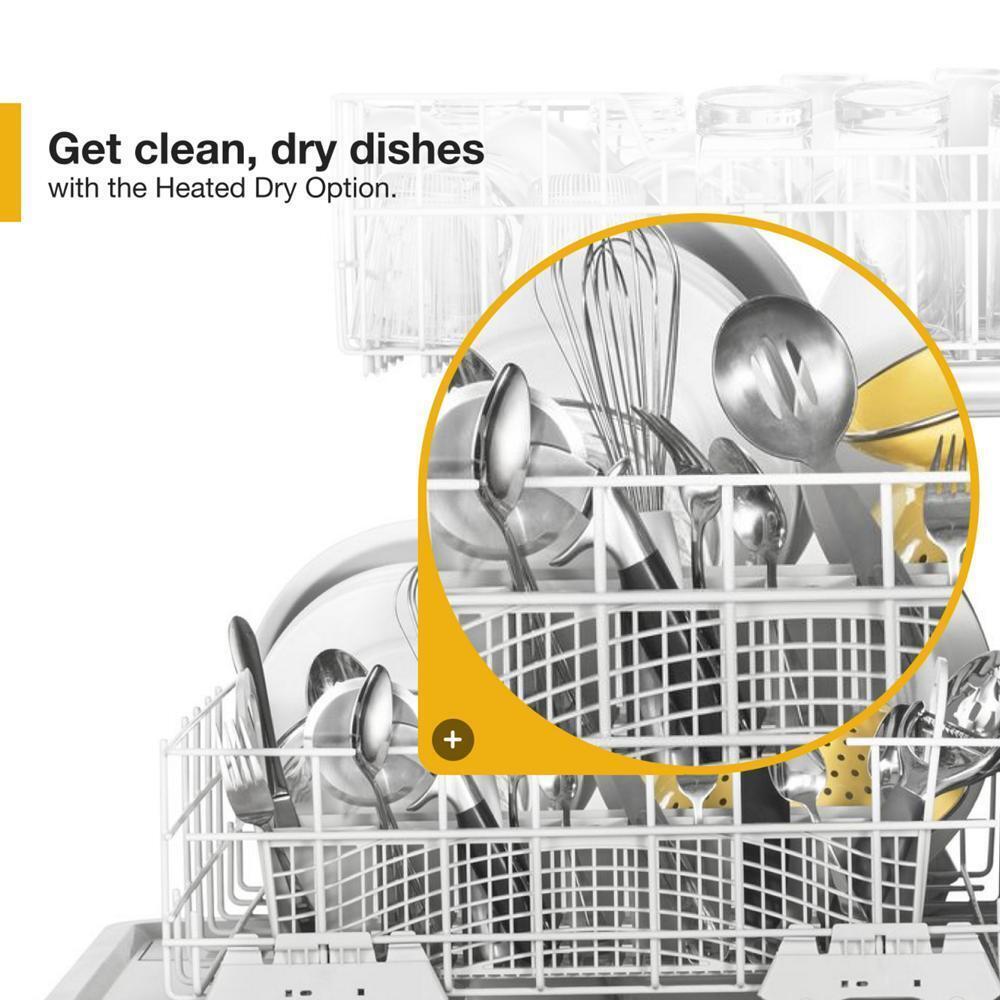 WHIRLPOOL WDP370PAHW Whirlpool, 3 Cycles, 4 Options, 55 Dba, Plastic Tub Portable DISHWAS...