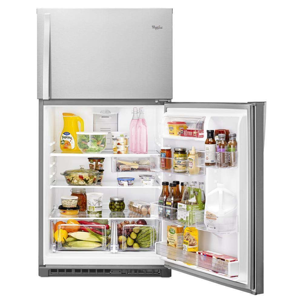 WHIRLPOOL WRT511SZDM Monochromatic Stainless Steel Whirlpool 33"" Wide Top-freezer REF...
