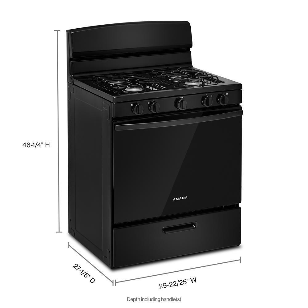 AMANA AGR4203MNB Amana 30-inch Gas Range With Easy-clean Glass Door