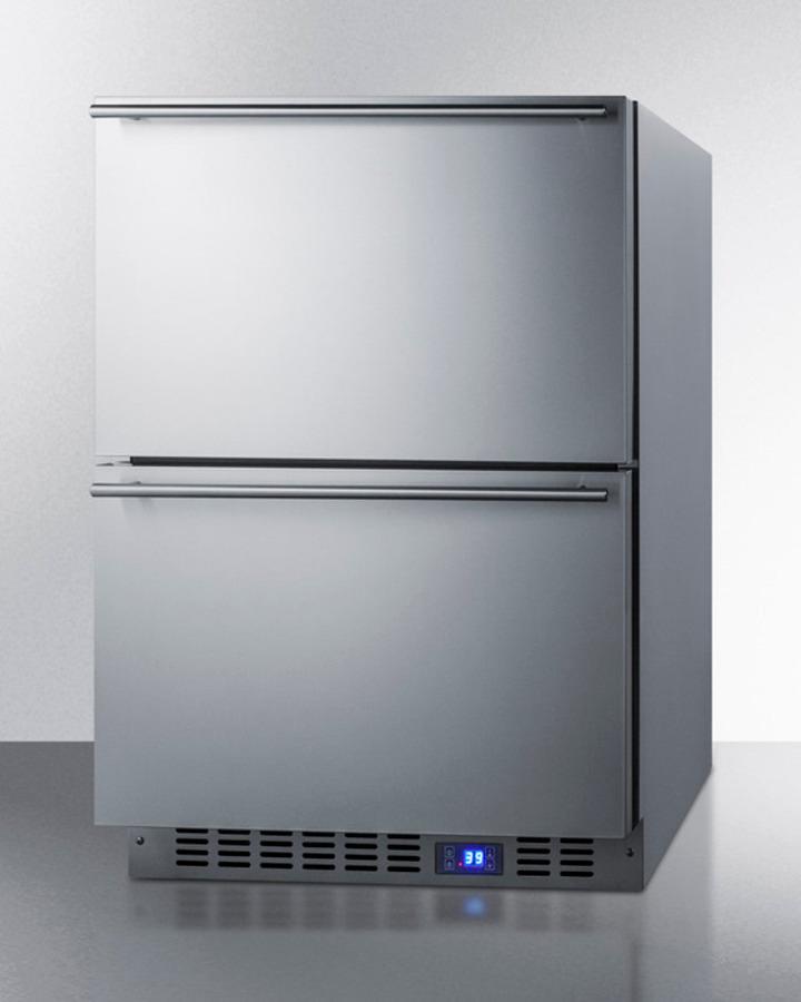 SUMMIT FF642D Two-drawer Refrigerator In Complete Stainless Steel for Built-in OR...