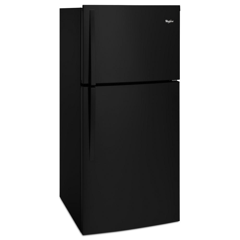 WHIRLPOOL WRT549SZDB Black Whirlpool 30"" Wide Top-freezer Refrigerator With LED INTER...